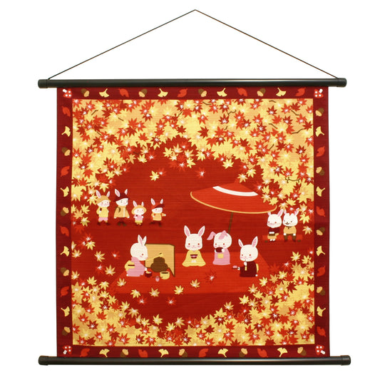 四季彩布 タペストリー 秋の野点