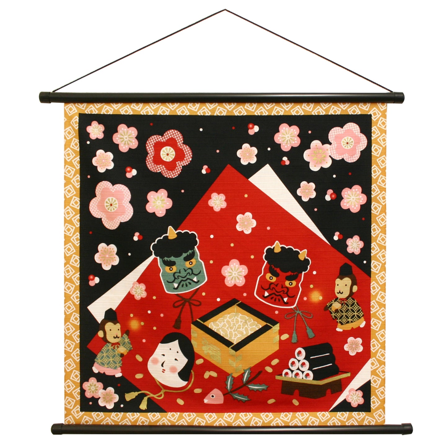 四季彩布 タペストリー 節分