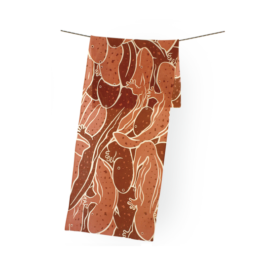 ANDRIAS アウトドア専用手ぬぐい オオサンショウウオ バーガンディ