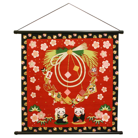 四季彩布 タペストリー 正月