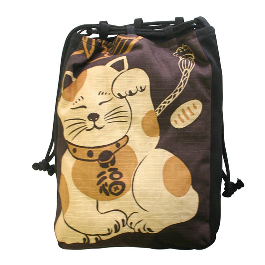 開運亭 縁起通しマチ巾着(大) 福招き猫