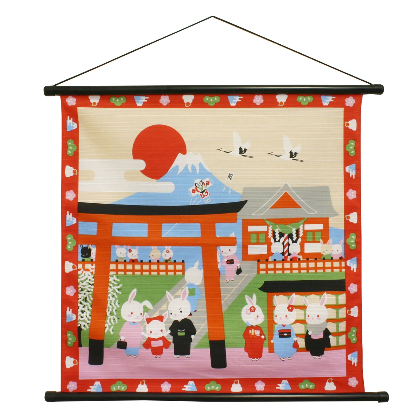 四季彩布 タペストリー 初詣