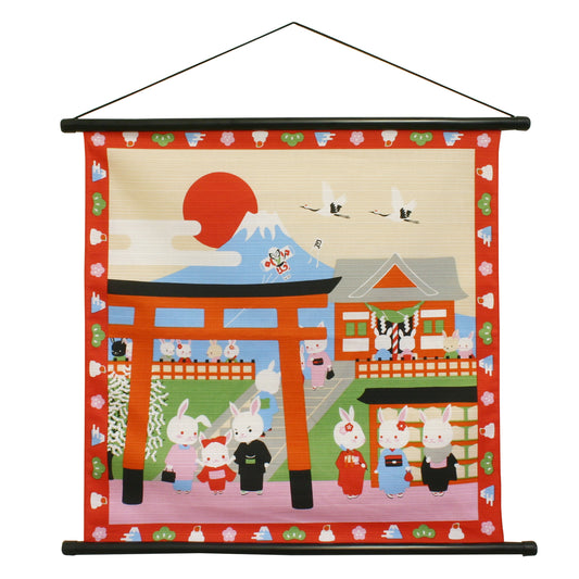 四季彩布 タペストリー 初詣