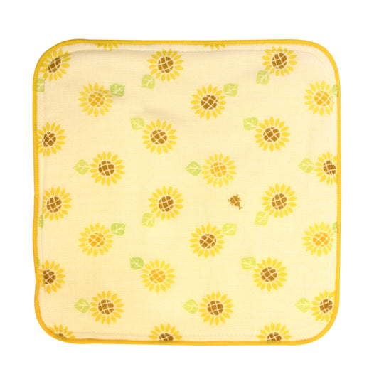 和心 手のひらサイズのタオルはんかち ひまわり