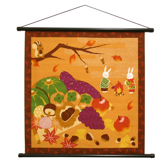 四季彩布 タペストリー 収穫祭