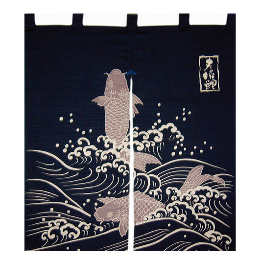 開運亭 縁起のれん 夫婦鯉