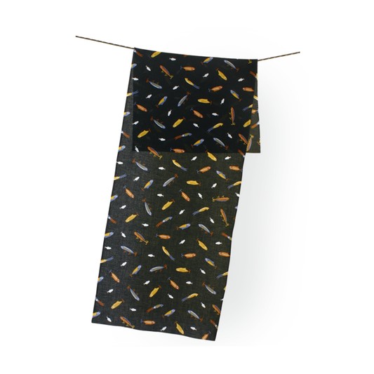 ANDRIAS アウトドア専用手ぬぐい ルアー ブラック