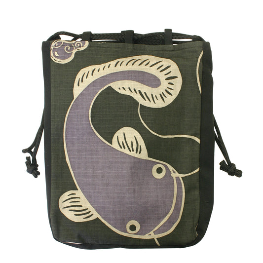 開運亭 縁起通しマチ巾着(大) 厄除け鯰