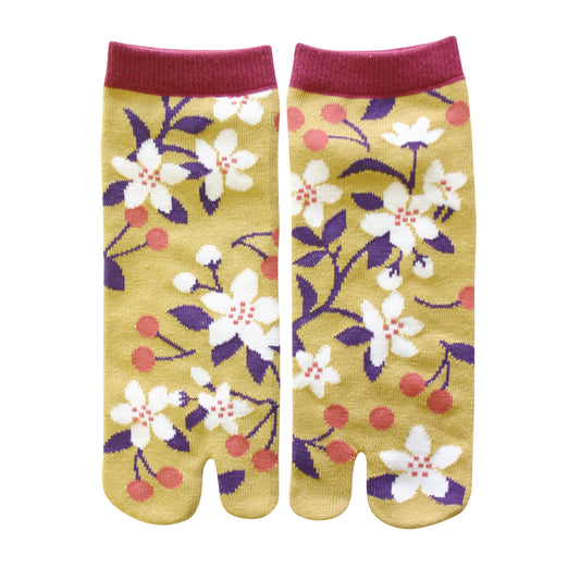 和心 足袋ソックス スニーカー丈 レディース さくらんぼ